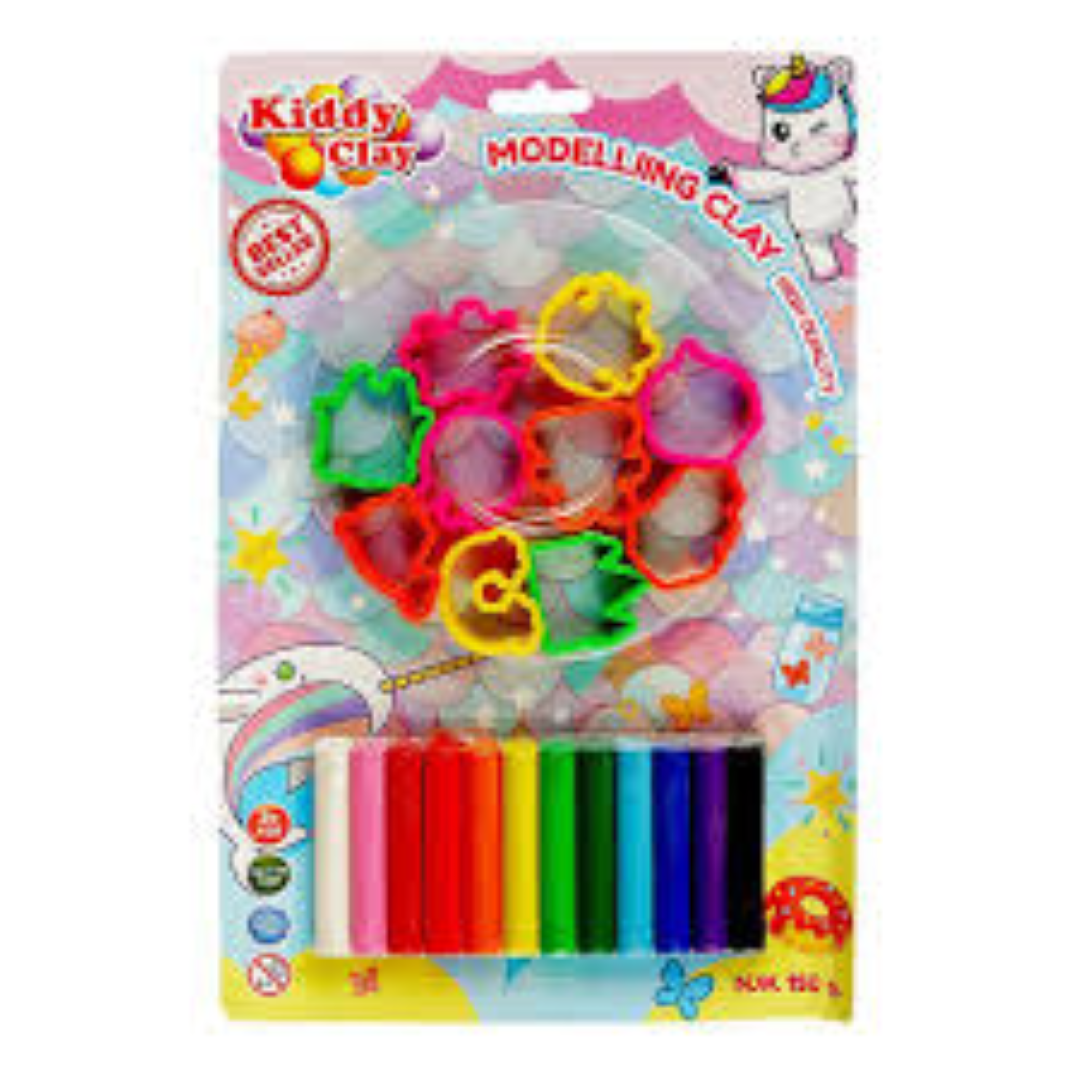 Kiddy Clay Non drying dough 12 col 40g KC-NDD-BX-480-12